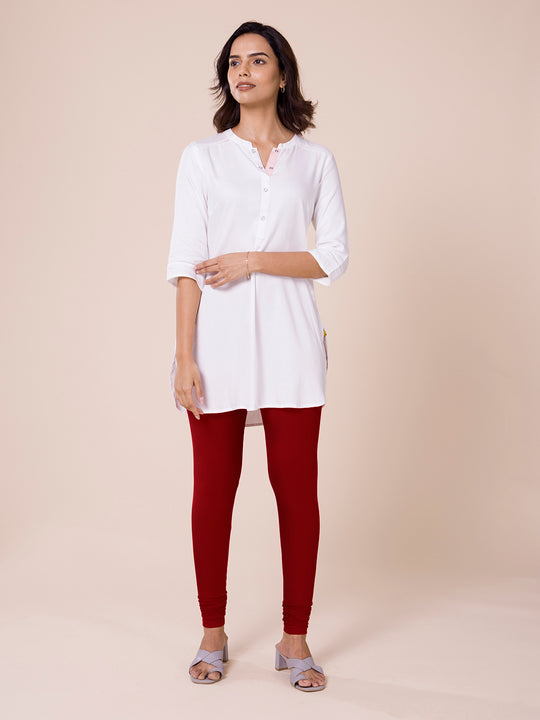 Indian Women White High Quality Leggings Solid Churidar Free Size New Yoga  Pants | eBay